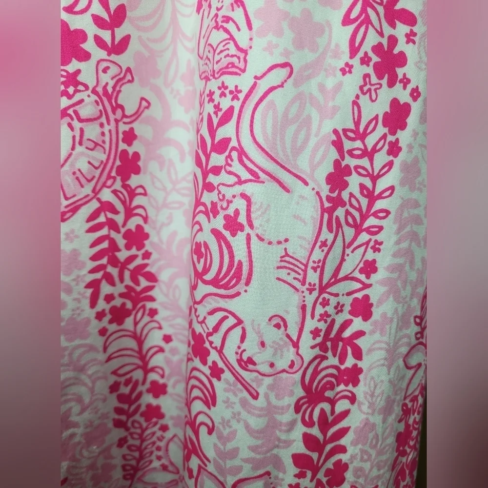 Lilly Pulitzer 100% Cotton Livie Pink Halter Top Dress sz 4 - Picture 13 of 15